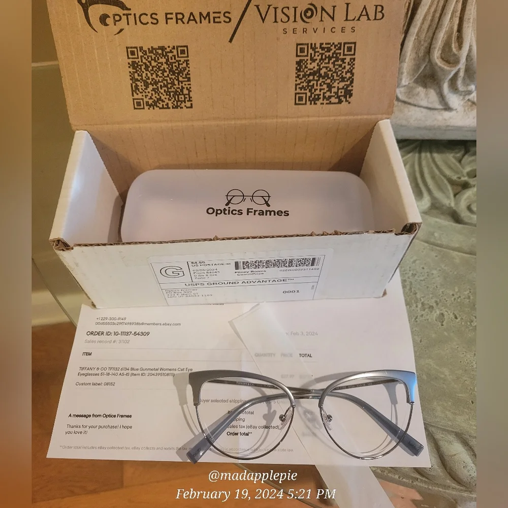 Tiffany & Company TF1132 Eyeglass Frames Cat Eye Metal Frame Luxury #33
